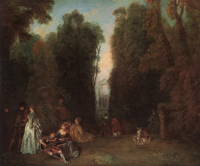 Jean-Antoine Watteau View through the trees in the Park of Pierre Crozat Sweden oil painting art
